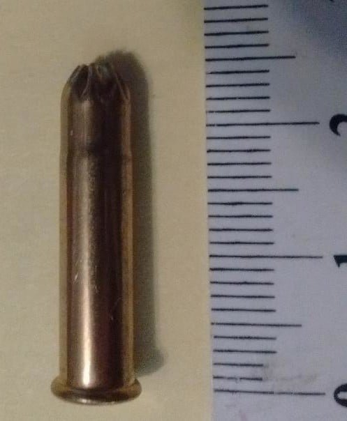 Federal .22 LR Bird Shot with full length crimped case