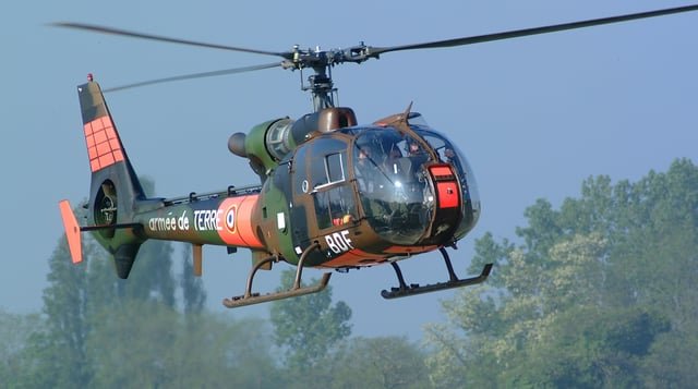French Army Gazelle in flight, 2004