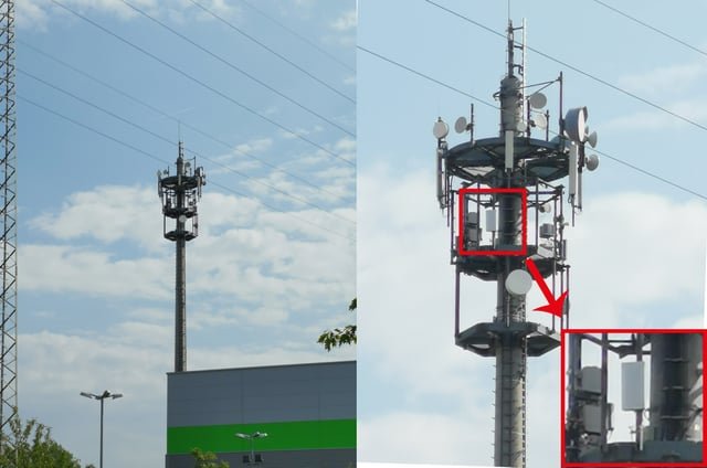5G 3.5 GHz Cell Site of Vodafone in Karlsruhe, Germany